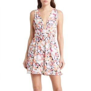 Vero Moda bright floral cut out dress
